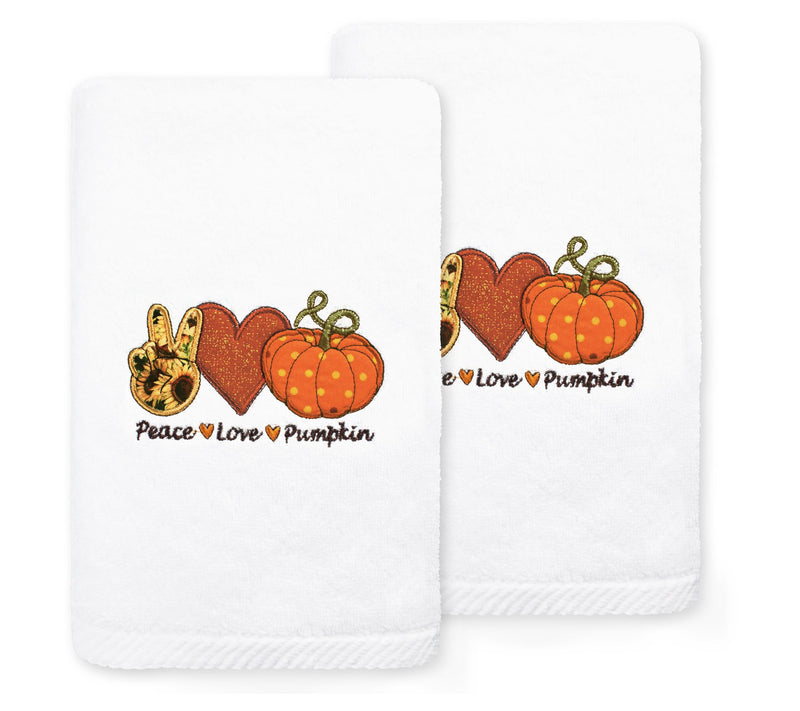 Linum Home Textiles Peace*Love*Pumpkin - Embroidered Luxury — View 5