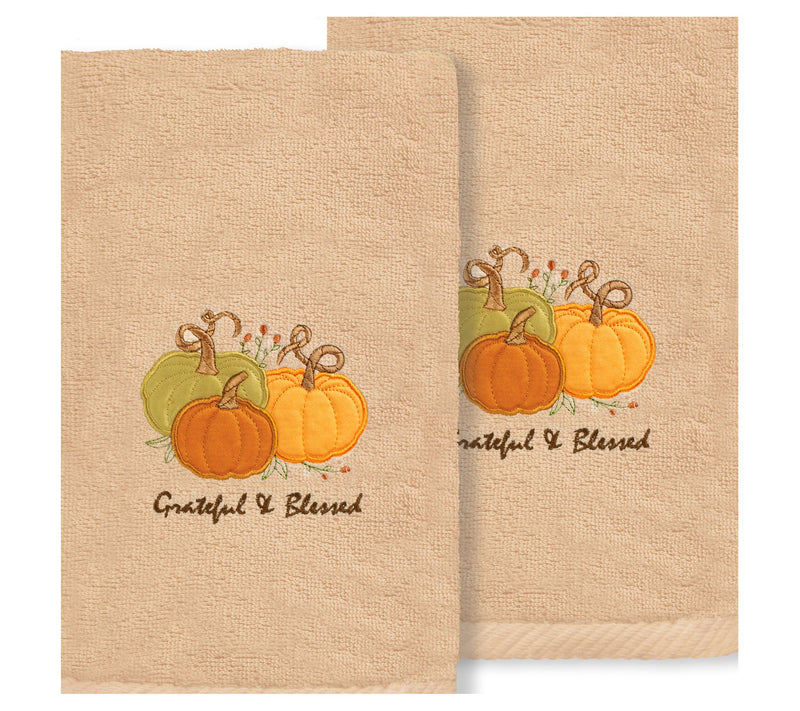 Linum Home Textiles Grateful & Blessed - Embroidered Luxury — View 3