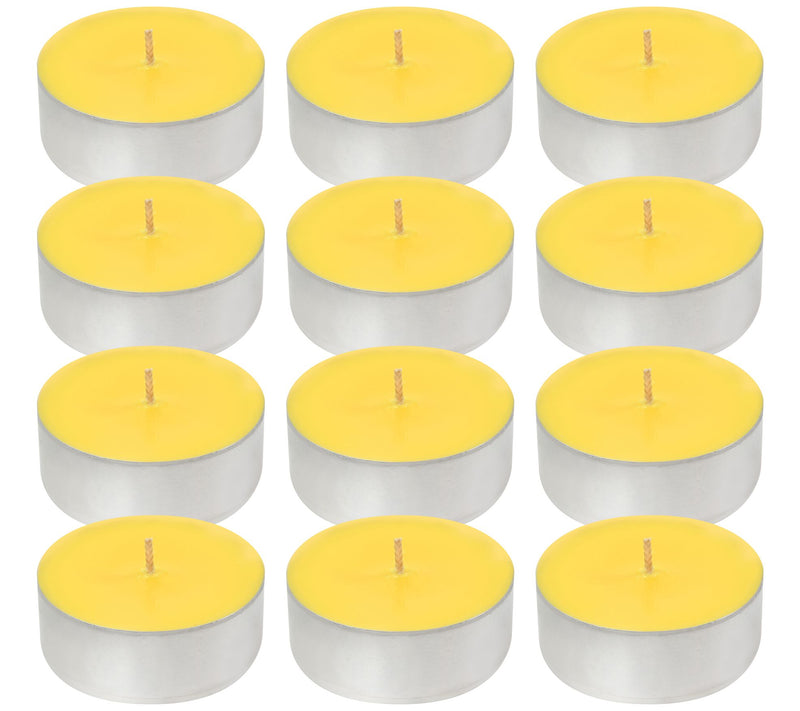 LumaBase Extra-Large Citronella Tea Light Candles - Set of 12 — View 3