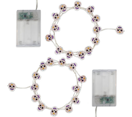 LumaBase B/O LED Fairy String Lights - Sugar Skull