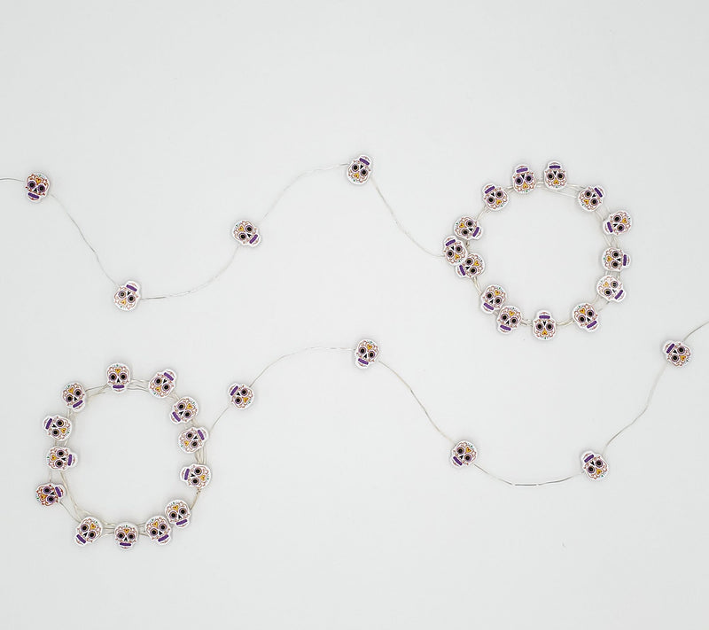 LumaBase B/O LED Fairy String Lights - Sugar Skull — View 5