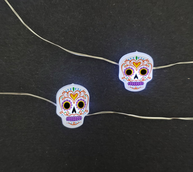 LumaBase B/O LED Fairy String Lights - Sugar Skull — View 10