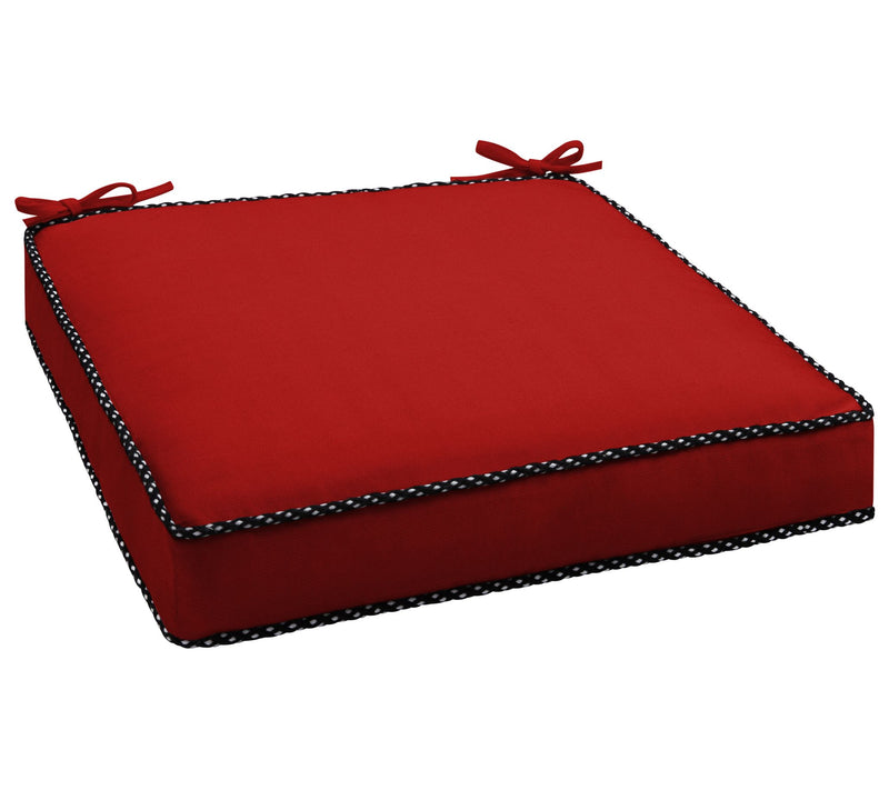 Sunbrella Indoor/Outdoor 19" Chair Cushion, Braided Cord — View 19