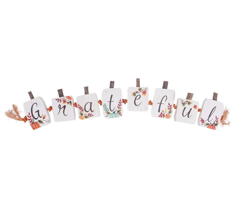 Gallerie II Grateful Decorative Hanging Wood Garland — View 3