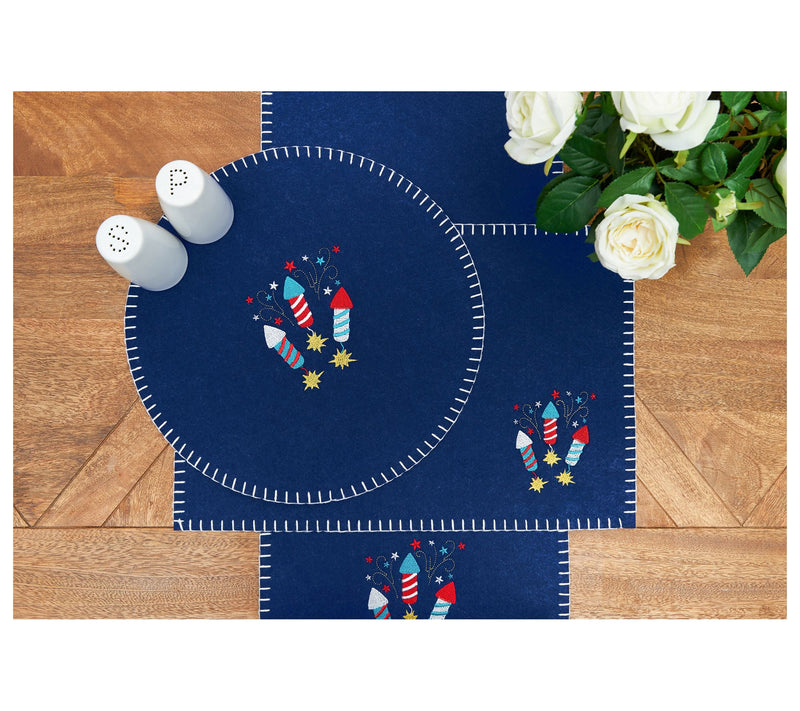 12" x 47.25" Sparkler Felt Runner by Valerie — View 5