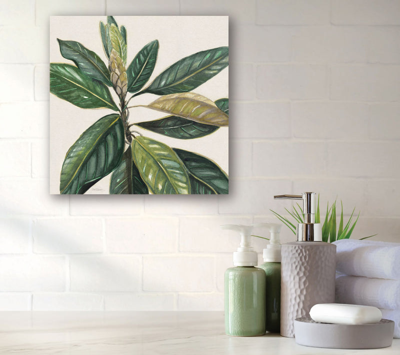 Courtside Market Magnolia Leaves II 16x16 Canvas Wall Art — View 3