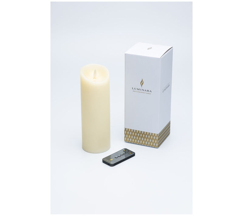 Luminara 8" Unscented Wax Flameless Candle & Re mote Control — View 5