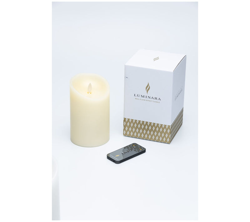 Luminara 5" Unscented Wax Flameless Candle & Re mote Control — Main view