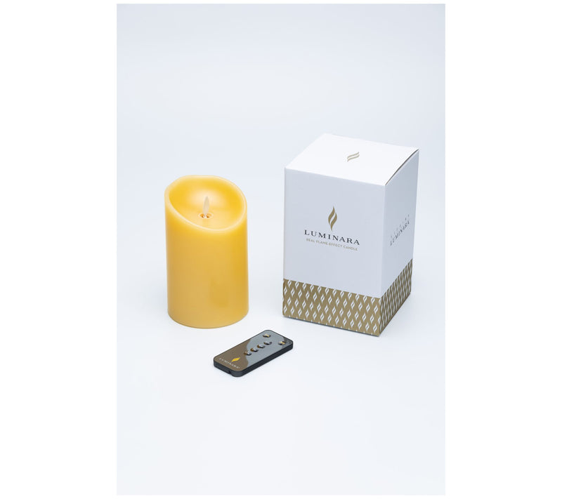 Luminara 5" Unscented Wax Flameless Candle & Re mote Control — View 3