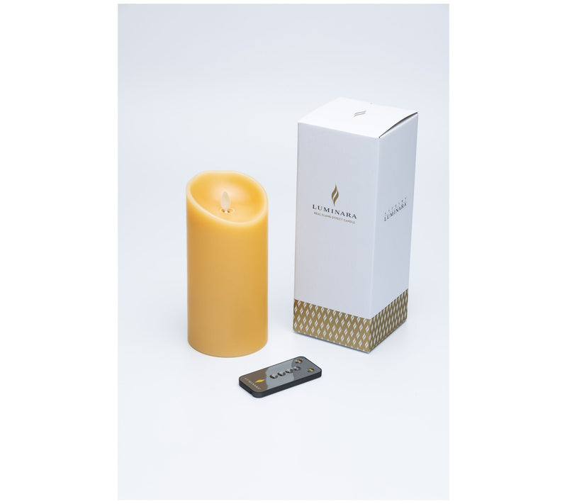 Luminara 7" Unscented Wax Flameless Candle & Re mote Control — View 3