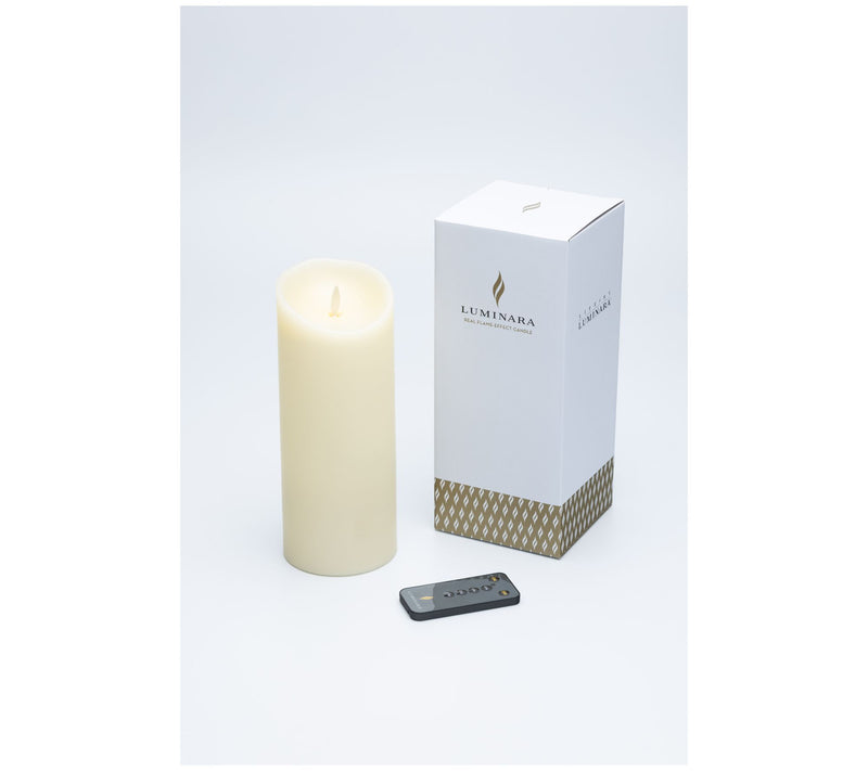Luminara 9" Unscented Wax Flameless Candle & Re mote Control — Main view