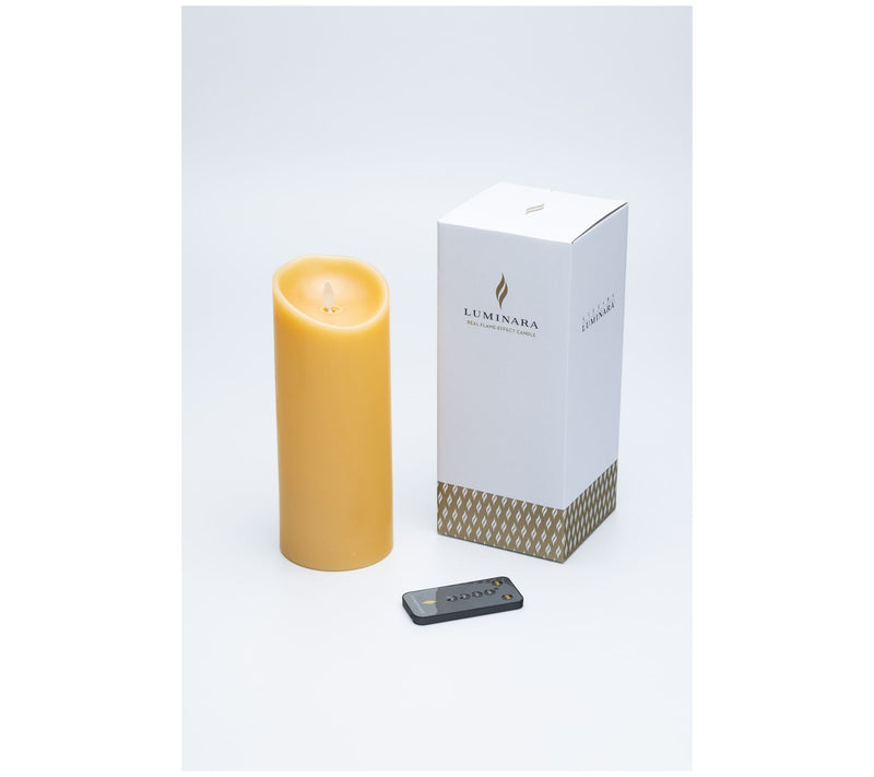 Luminara 9" Unscented Wax Flameless Candle & Re mote Control — View 3