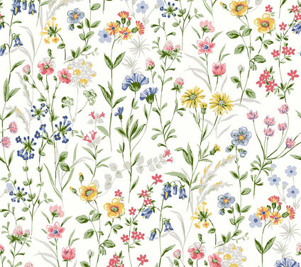 NextWall Wildflowers Peel and Stick Wallpaper