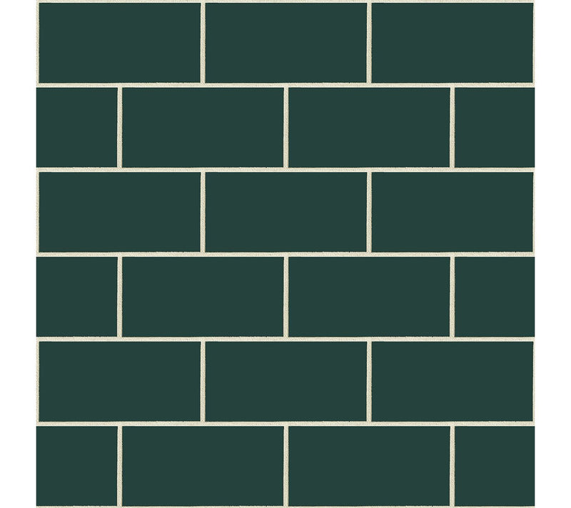 NextWall Retro Subway Tile Peel and Stick Wallpaper — Main view