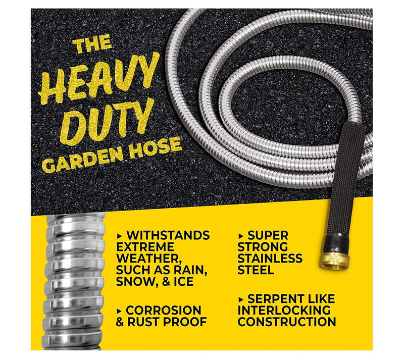 Bionic Steel Pro 100' Stainless Steel Hose withBrass Nozzle — View 5
