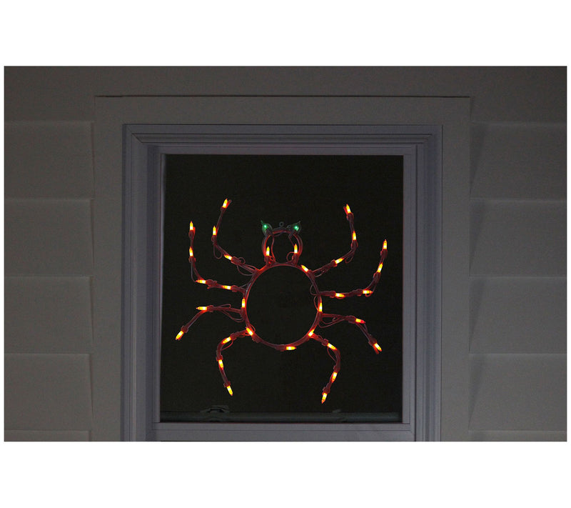 Northlight 15" Lighted Spider Halloween Window Decoration — View 6