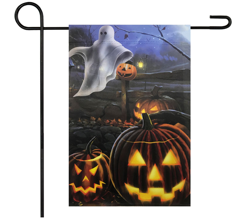 Northlight Pump kins & Ghost Sp ooky Flag 12.5" x 18" — View 2