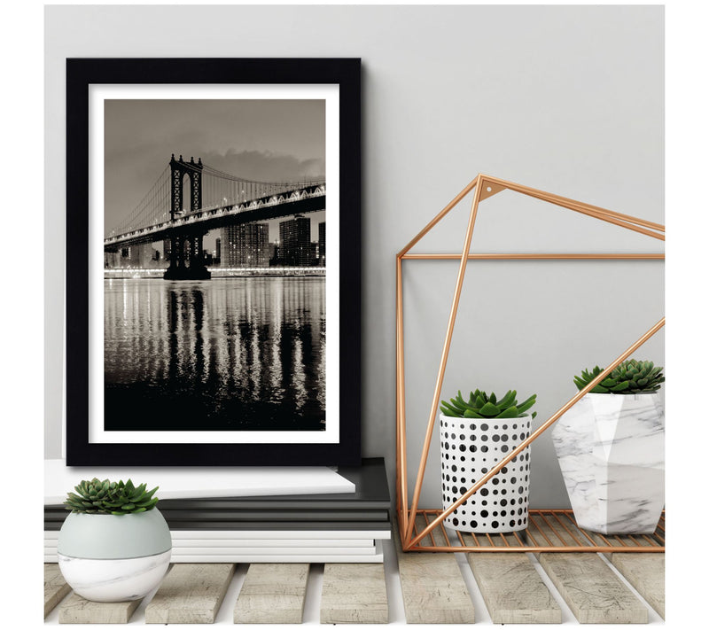 Courtside Market Manhattan Bridge Night 11" x 14" Wall Art — View 4