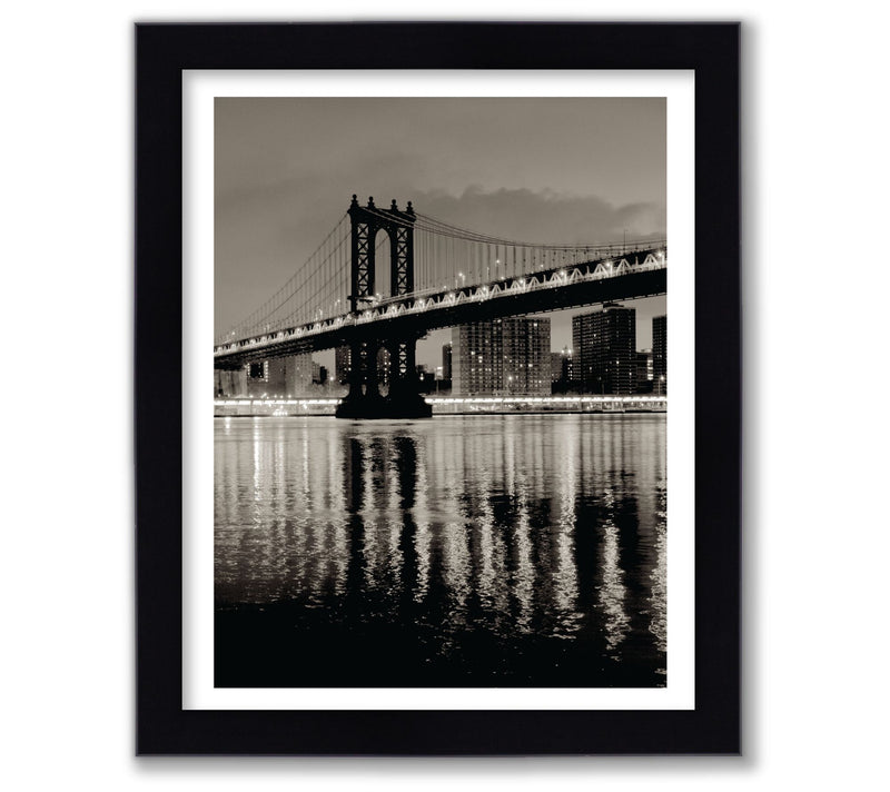 Courtside Market Manhattan Bridge Night 11" x 14" Wall Art — View 3