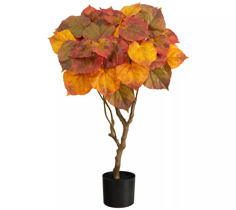 Nearly Natural 3' Autumn Umbrella Ficus Tree — View 3