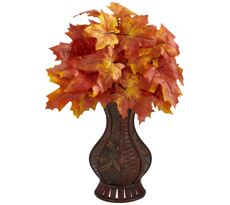 Nearly Natural 24" Autumn Maple Leaf Plant in Planter — View 5