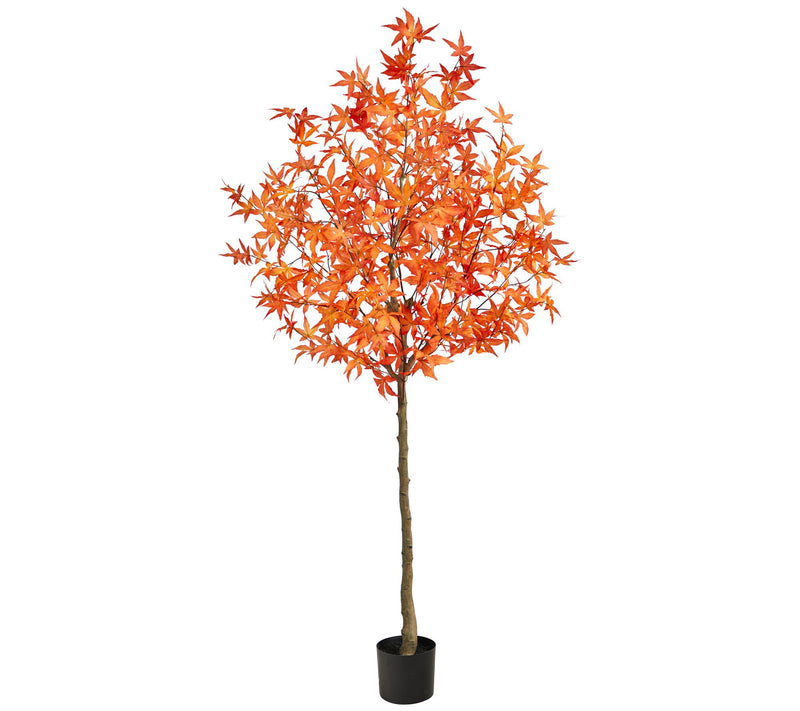 Nearly Natural 6' Autumn Maple Artificial Tree — View 3