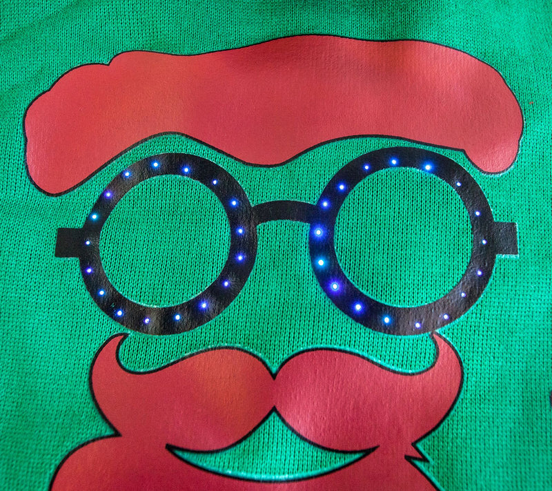 Pet Life LED Lighting Cool Santa Shades HoodieCostume — View 4