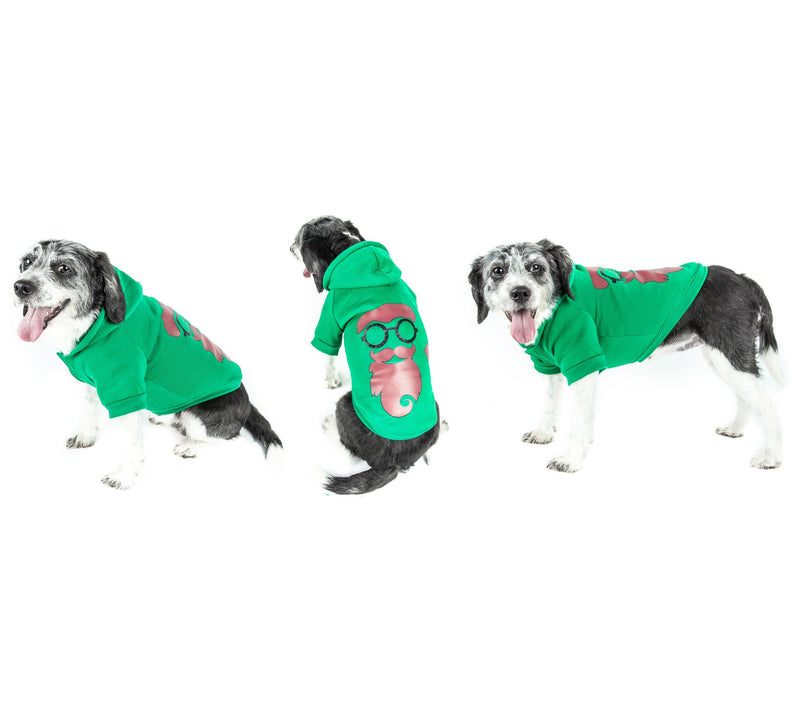 Pet Life LED Lighting Cool Santa Shades HoodieCostume — View 6