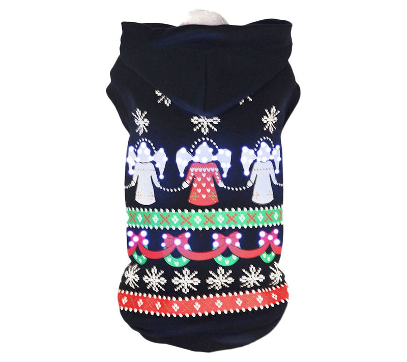 Pet Life LED Lighting Patterned Holiday Hoodieet Costume — Main view