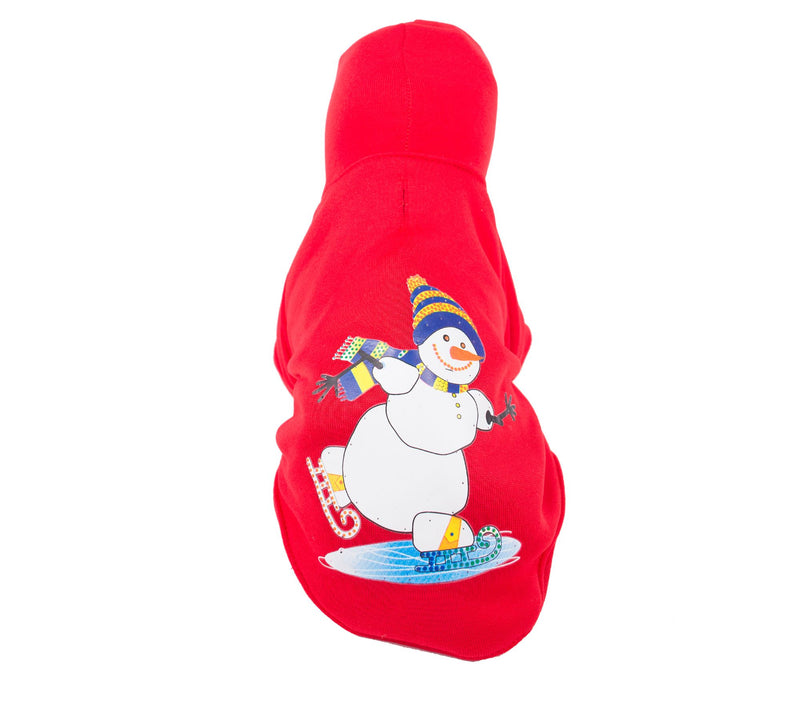 Pet Life LED Lighting Holiday Snowman Hoodie Pet Costume — View 4