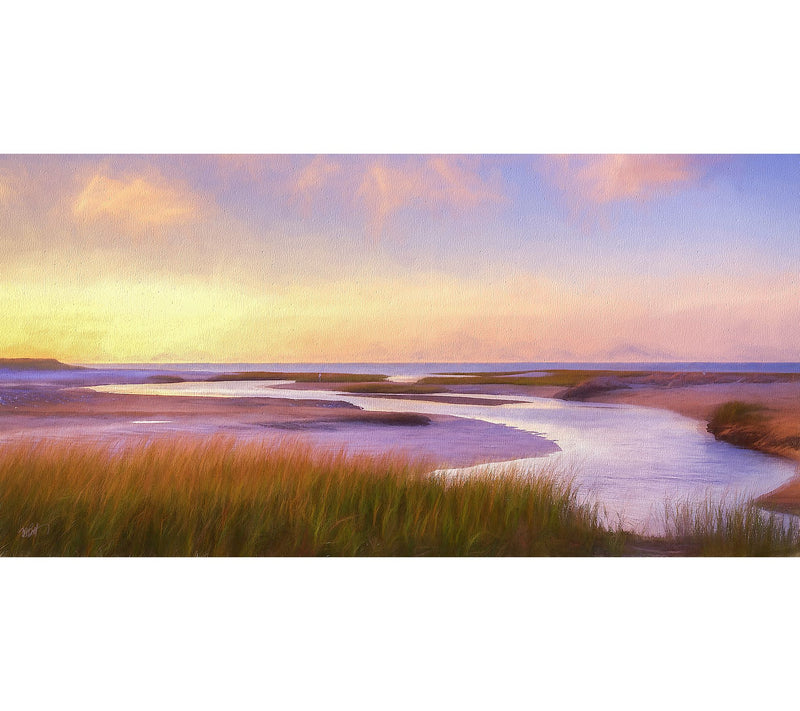 West of the Wind Breaking Dawn Outdoor CanvasArt 48x24 — Main view