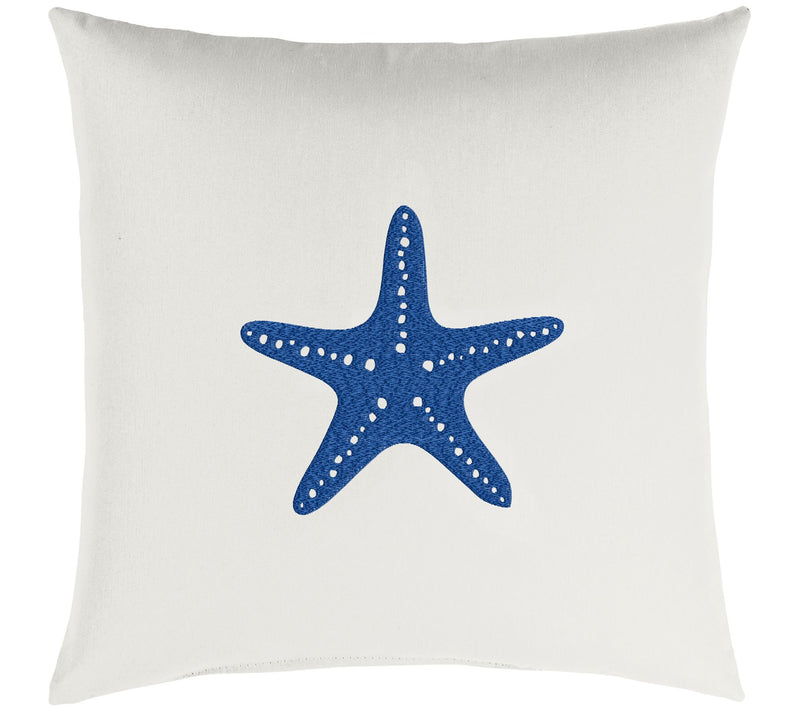 Sunbrella Indoor/Outdoor Embroidered Starfish Pillow — View 3