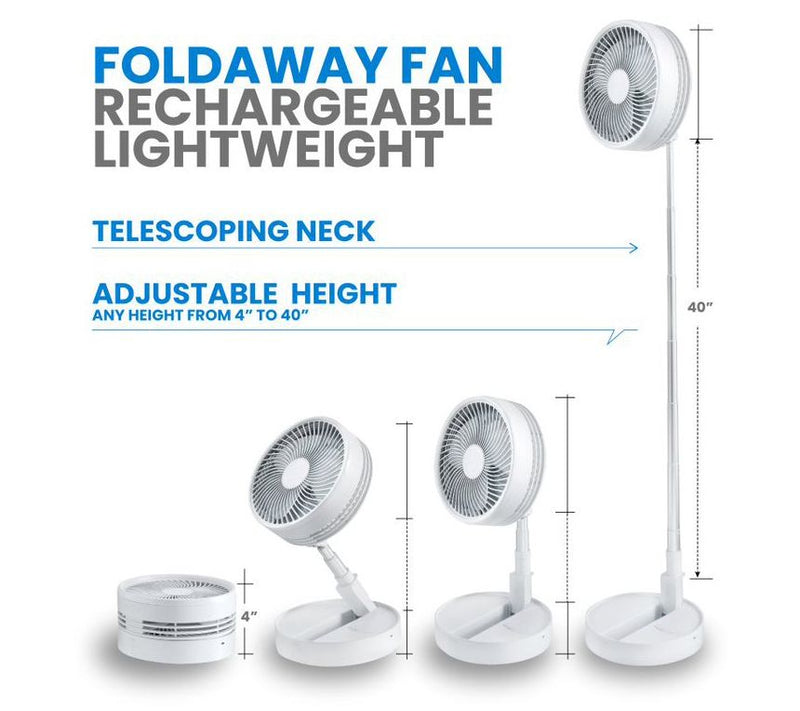 My Foldaway Rechargeable Fan 2-in-1 Floor & Table Fan — View 5