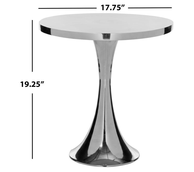 Safavieh Galium Aluminum Round Top Side Table — View 6