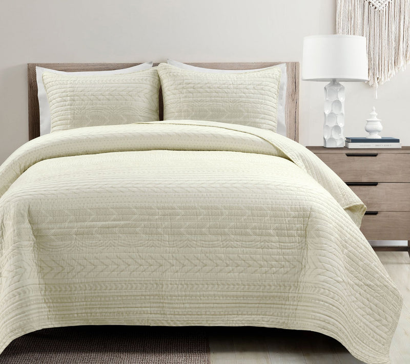 Hygge Geo Rev Cotton Quilt Set K by Lush Decor — View 5