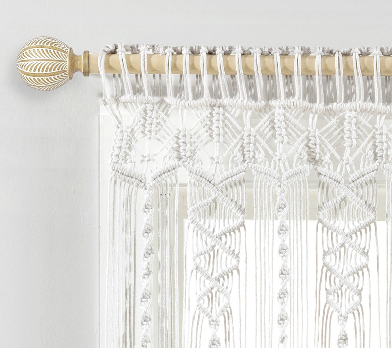 Boho Macrame Textured Cotton Valance by Lush Decor — View 8