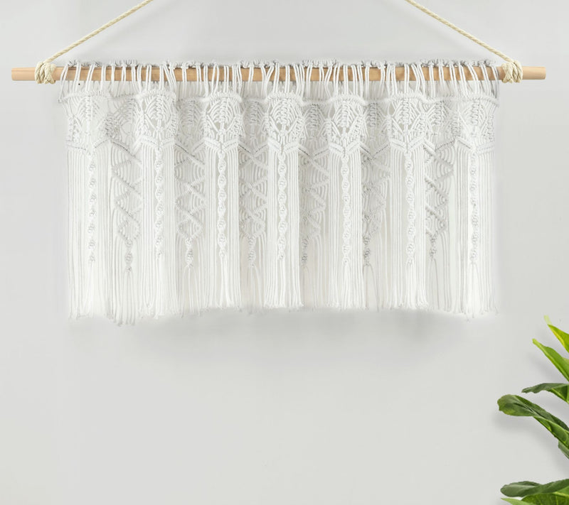 Boho Macrame Textured Cotton Valance by Lush Decor — View 9