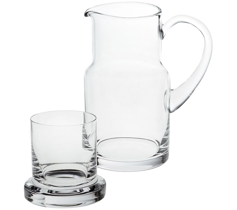 Badash Crystal Manhattan 2-Piece Bedside or Desk Carafe Set — Main view