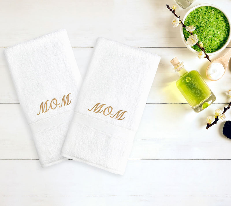 Linum Home Textiles "Mom" 2-Piece Hand Towels — View 2