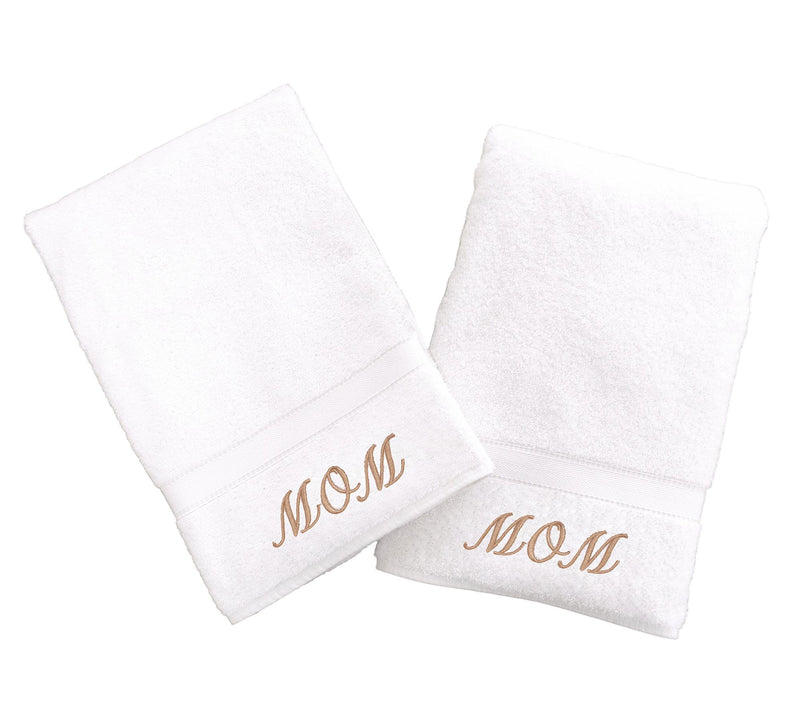 Linum Home Textiles "Mom" 2-Piece Hand Towels — Main view