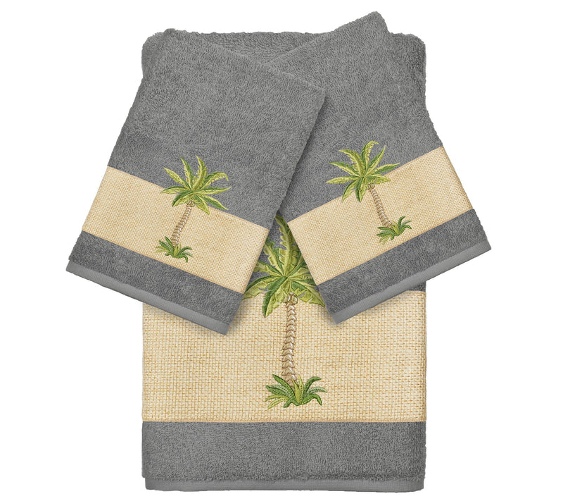 Linum Home Textiles Colton Embellished 3 PC Towel Set — View 5