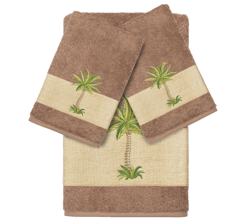 Linum Home Textiles Colton Embellished 3 PC Towel Set — View 7