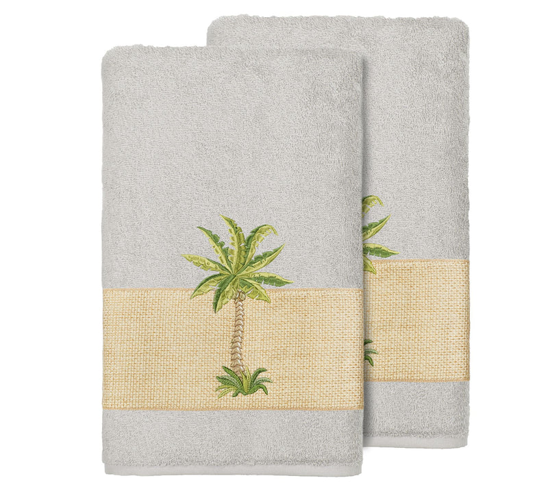 Linum Home Textiles Colton 2PC Embellished BathTowel Set — View 9
