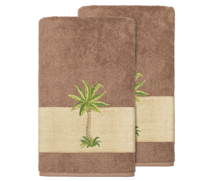 Linum Home Textiles Colton 2PC Embellished BathTowel Set — View 7