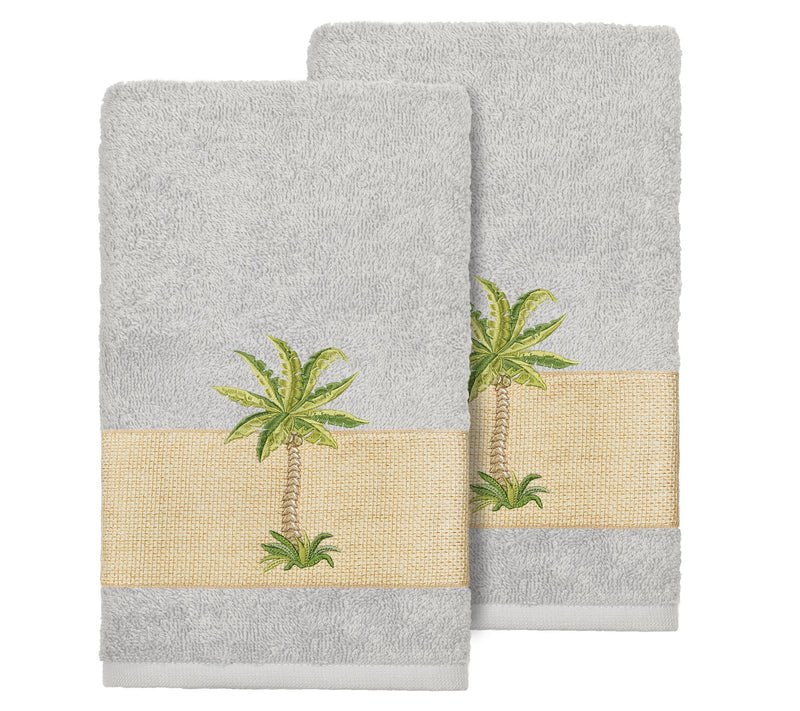 Linum Home Textiles Colton 2PC Embellished HandTowel Set — View 9