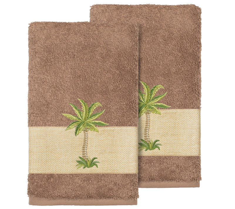 Linum Home Textiles Colton 2PC Embellished HandTowel Set — View 7