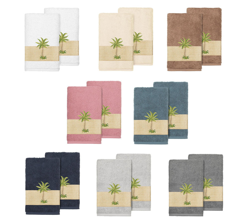 Linum Home Textiles Colton 2PC Embellished HandTowel Set — View 18