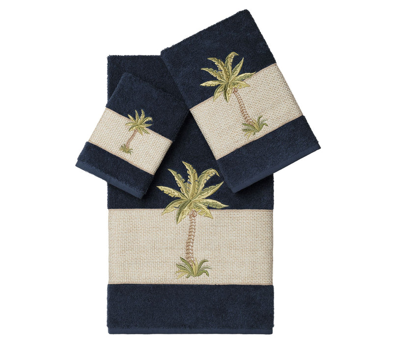 Linum Home Textiles Colton 3PC Embellished Towel Set — View 11