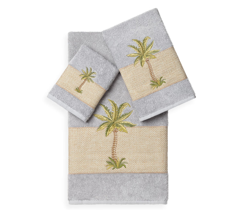 Linum Home Textiles Colton 3PC Embellished Towel Set — View 9