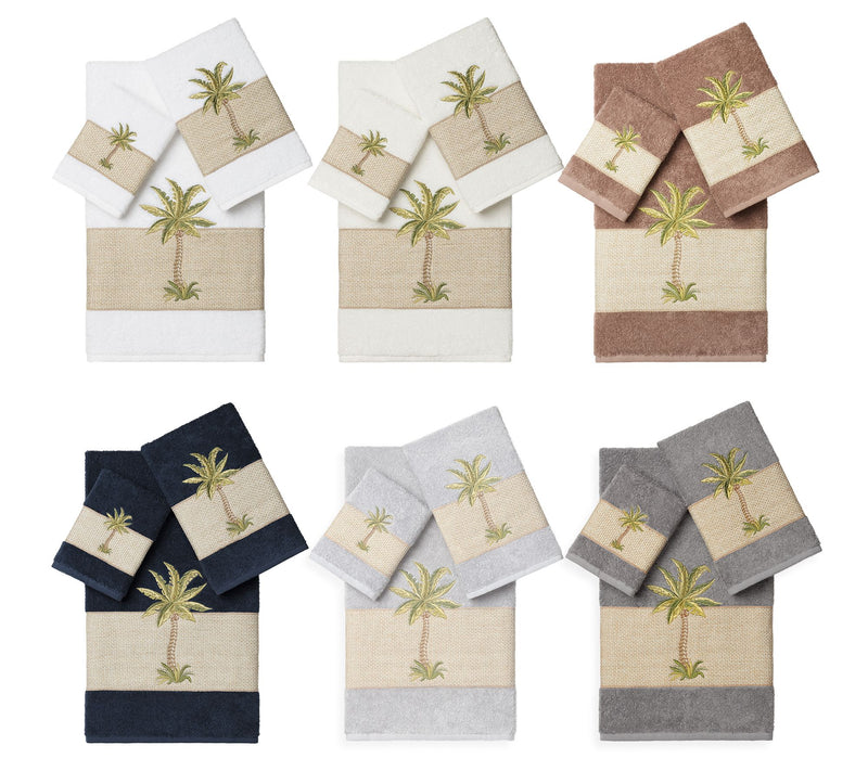 Linum Home Textiles Colton 3PC Embellished Towel Set — View 14